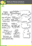 Elegant Birthday Sentiments Clear Stamp and Die Set