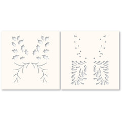 Holly and Branches Stencil Set