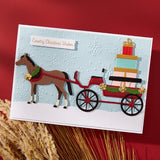 Christmas Horse-Drawn Wagon Etched Dies from the Country Christmas Collection by Annie Williams