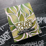 Long Line Leaves Background Stamp (6 x 6)