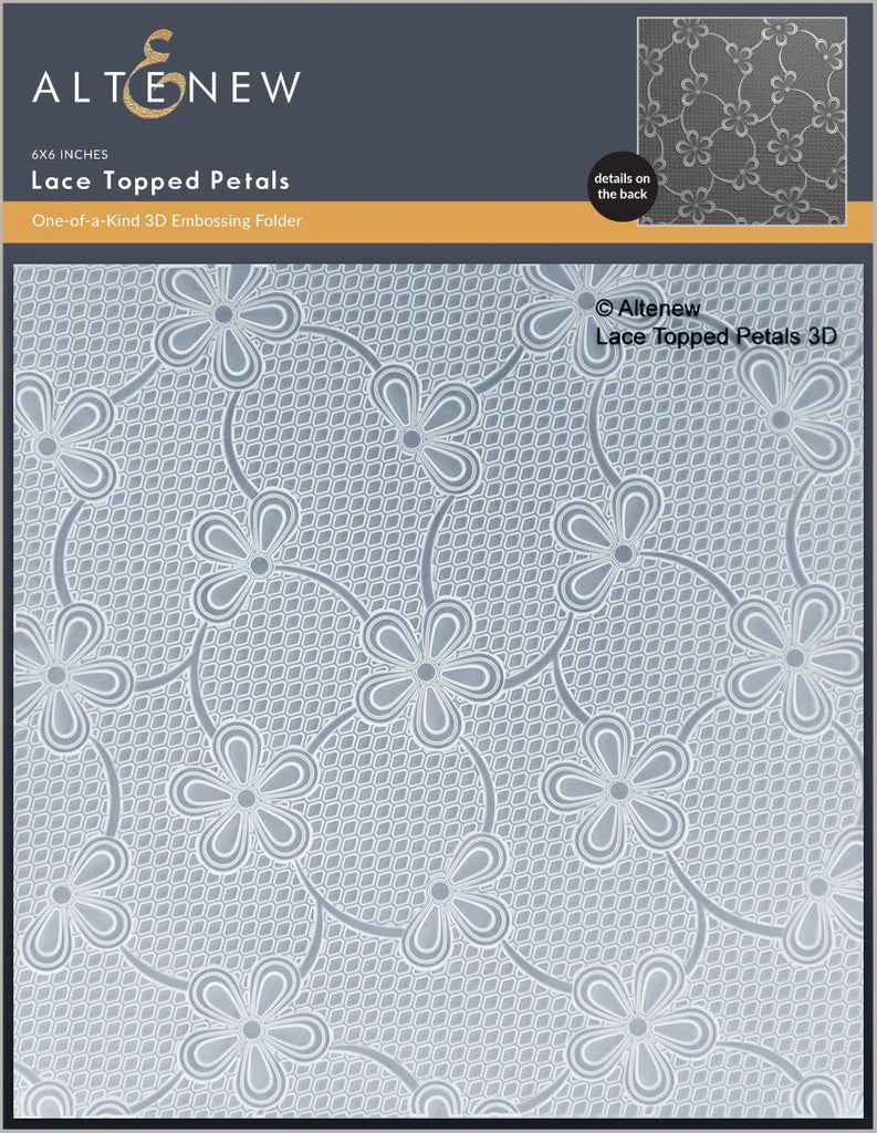 Lace Topped Petals 3D Embossing Folder