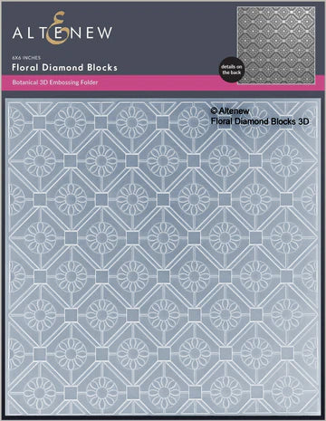 Dossier de gaufrage 3D Floral Diamond Blocks