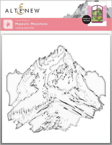 Ensemble de pochoirs superposés Majestic Mountains (4 en 1)