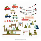 Accordion Tree Farm Stamp Set (3 x 3)
