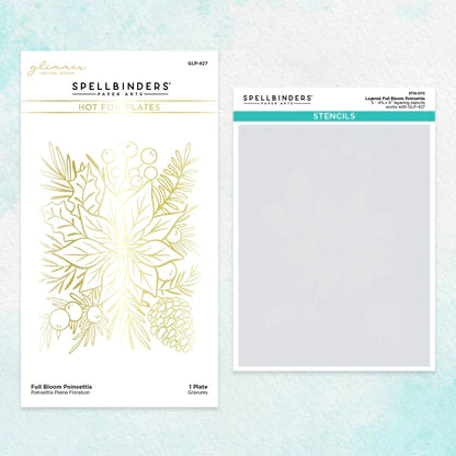 Full Bloom Poinsettia Die and Stencil Bundle from the Glimmer for the Holidays Collection