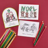 Ensemble de tampons en caoutchouc Noel Cling de la collection House-Mouse Holiday