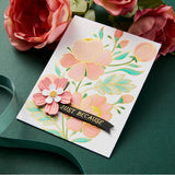 Glimmering Peonies Glimmer Plate and Stencil Bundle from the Glimmering Flowers Collection