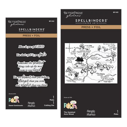 Say Cheese Classic Pooh Baby Press + Foil Plate & Die Bundle with Simple Stories