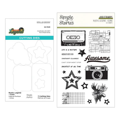 Rustic Legend Icons Stamp & Die Bundle with Simple Stories