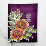 Sketched Peonies Stamp and Die Bundle by Simon Hurley