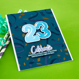 Number Balloons Cling Rubber Stamp and Die Bundle by Simon Hurley