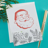Holly Jolly Santa Press Plate & Die Set from the More BetterPress Christmas Collection