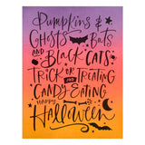 Plaques de presse de fond citrouilles et fantômes de la collection Betterpress Halloween