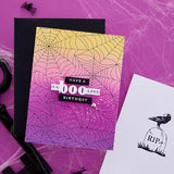 Plaque de presse de fond en toile d'araignée de la collection Betterpress Halloween