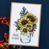 Sunflower Bouquet Press Plate & Die Set from the Serenade of Autumn Collection