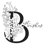 Floral B and Sentiment Press Plate from the Every Occasion Floral Alphabet Collection