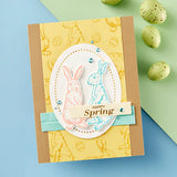 Spring Bunnies Press Plate &amp; Die Set de la collection Spring Sampler par Simon Hurley
