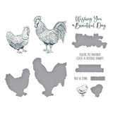 Feathered Friends BetterPress Plate & Die Set from the Justine's Farm Collection by Justine Dvorak