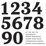 Bold Color Mix Numbers Press Plates from the Color Mix Celebrations Collection