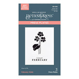 February Violet Press Plates from the Florals Through the Year Collection