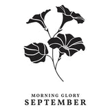 September Morning Glory Press Plates from the Florals Through the Year Collection