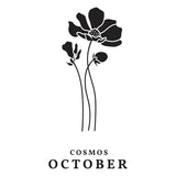 October Cosmos Press Plates from the Florals Through the Year Collection
