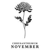 November Chrysanthemum Press Plates from the Florals Through the Year Collection