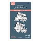 Copperplate Happy Birthday and Everything BetterPress Plate & Die Set from the Copperplate Happy Everything Sentiments Collection by Paul Antonio