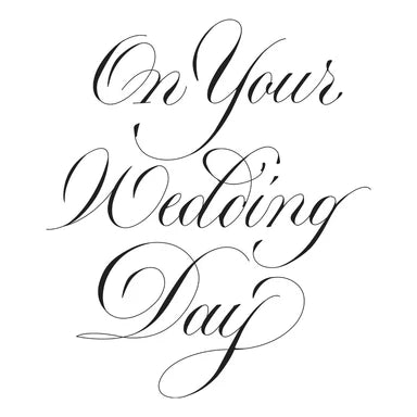 Copperplate On Your Wedding Day BetterPress Plate from the Copperplate ...