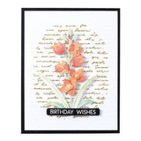 Script Text BetterPress Plate from the Wildflowers Collection by Lisa Horton