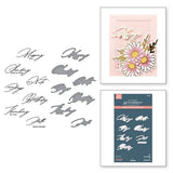 Crafty Hugs Sentiments Press Plate & Die Set from the Yana's Daisies Collection by Yana Smakula