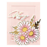 Crafty Hugs Sentiments Press Plate & Die Set from the Yana's Daisies Collection by Yana Smakula