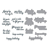 Soaring Sentiments Press Plate & Die Set from the Sky's the Limit Collection by Simon Hurley