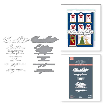 Christmas Cheer Sentiments BetterPress Plate & Die Set from the City Holiday Collection by Yana Smakula