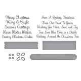 Country Christmas Banner & Sentiments Press Plate & Die Set from the Country Christmas Collection by Annie Williams