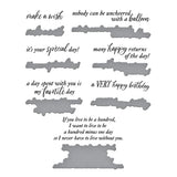 A Very Happy Birthday Sentiments Press Plate & Die Set from the Say Cheese Classic Mouse Collection