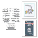 A Very Happy Birthday Sentiments Press Plate & Die Set from the Say Cheese Classic Mouse Collection