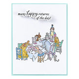 A Very Happy Birthday Sentiments Press Plate & Die Set from the Say Cheese Classic Mouse Collection