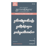 Autumn Sentiments BetterPress Plate & Die Set from the Autumn Archives Collection by Kelly Bangs