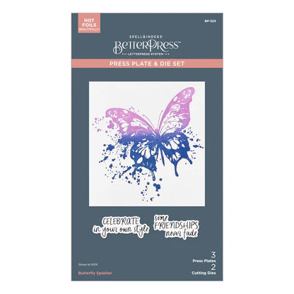 Butterfly Splatter BetterPress Plate & Die Set from the Beautifully Imperfect Collection