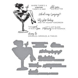 Martini Mood BetterPress Plate & Die Set from the Happier Hour Collection