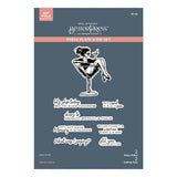 Martini Mood BetterPress Plate & Die Set from the Happier Hour Collection