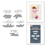 Fountain Wishes Sentiments BetterPress Plate & Die Set from the Happier Hour Collection