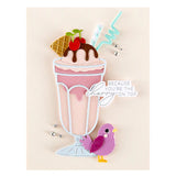 Fountain Wishes Sentiments BetterPress Plate & Die Set from the Happier Hour Collection