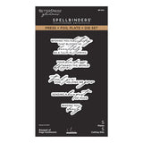 Bouquet of Hugs Sentiments Press + Foil Plate & Die Set by Yana Smakula