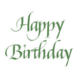 Upright Italic Happy Birthday Press + Foil Plate by Paul Antonio