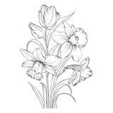 Tulips and Daffodils Press + Foil Plate and Stencil Bundle by Yana Smakula