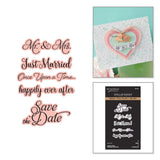 Classic Mouse Wedding Sentiments Press + Foil Plate & Die Set