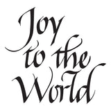 Upright Italic Joy to the World Press + Foil Plate by Paul Antonio