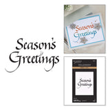 Upright Italic Season's Greetings Press + Foil Plate by Paul Antonio